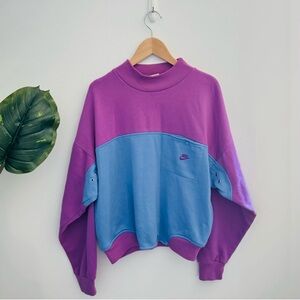 NIKE | Rare Vintage 90s Colorblock Crewneck Sweatshirt Medium
